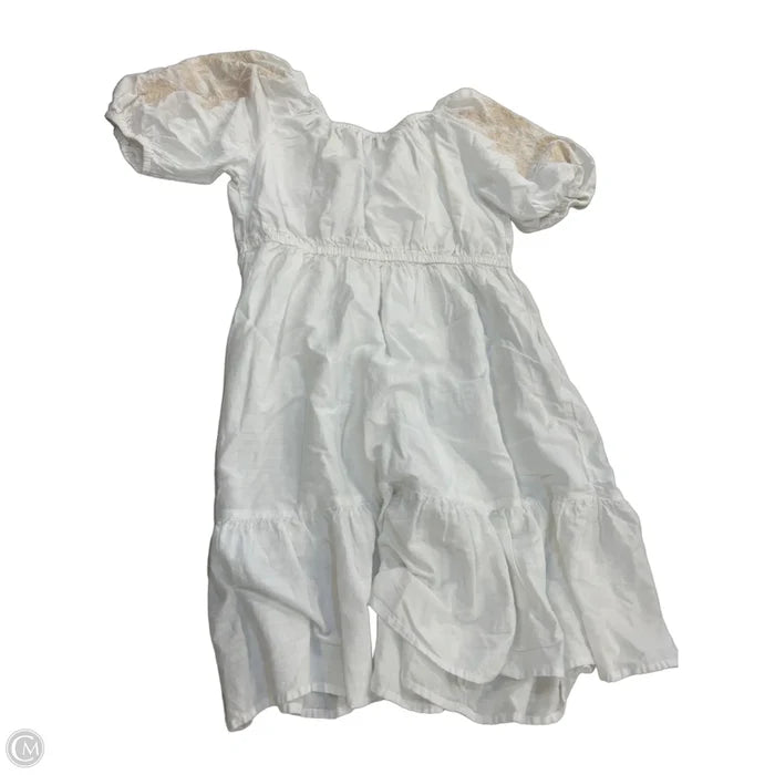 Dress Casual Short By Knox Rose In Cream & White, Size: M