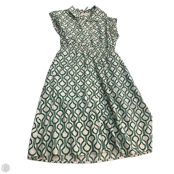Dress Casual Short By Monteau In Cream & Green, Size: L