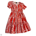 Dress Casual Short By Nicole By Nicole Miller In Orange & White, Size: S