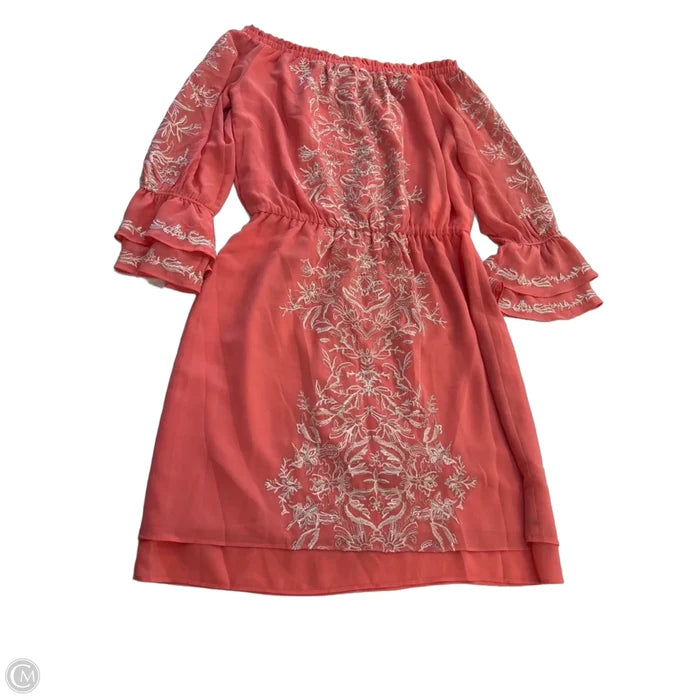 Dress Casual Short By White House Black Market In Coral, Size: Xs