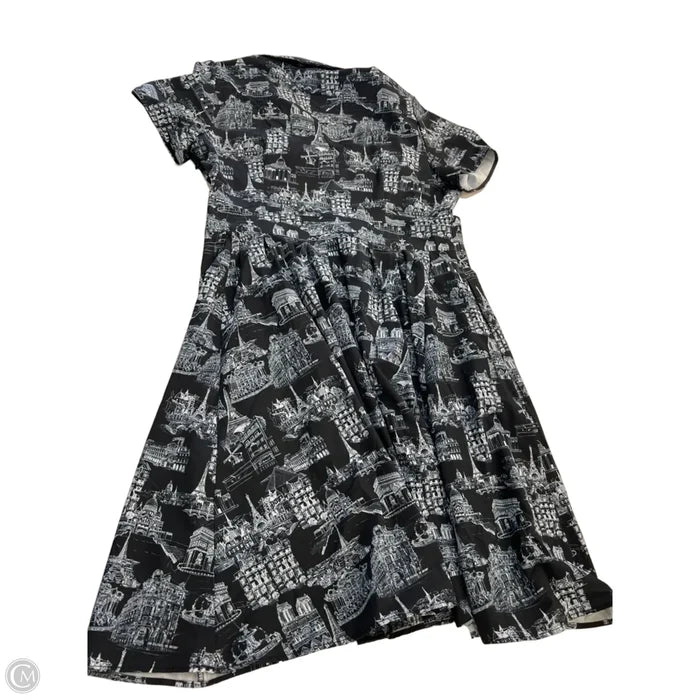 Dress Designer By Karl Lagerfeld In Black & Grey, Size: M