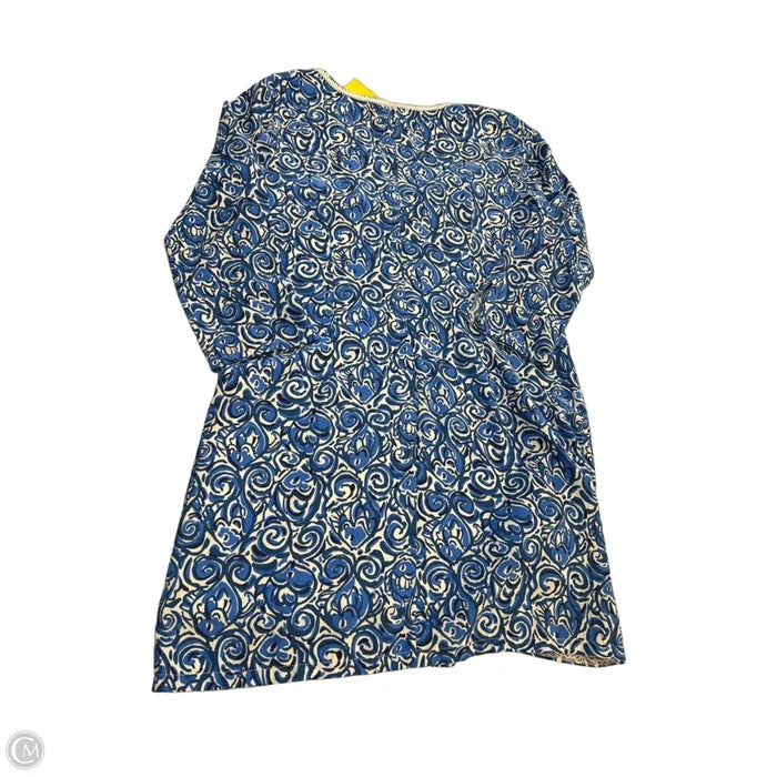 Dress Designer By Lilly Pulitzer In Blue & White, Size: L