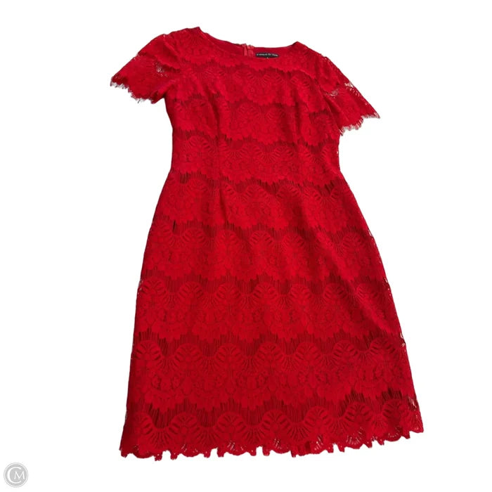 Dress Party Midi By Clothes Mentor In Red, Size: 6