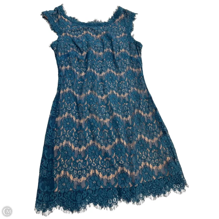 Dress Party Short By Betsy And Adam In Blue & Tan, Size: 6