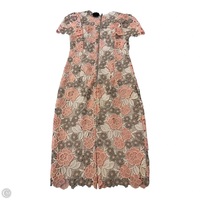 Dress Party Short By Calvin Klein In Pink & Tan, Size: 2