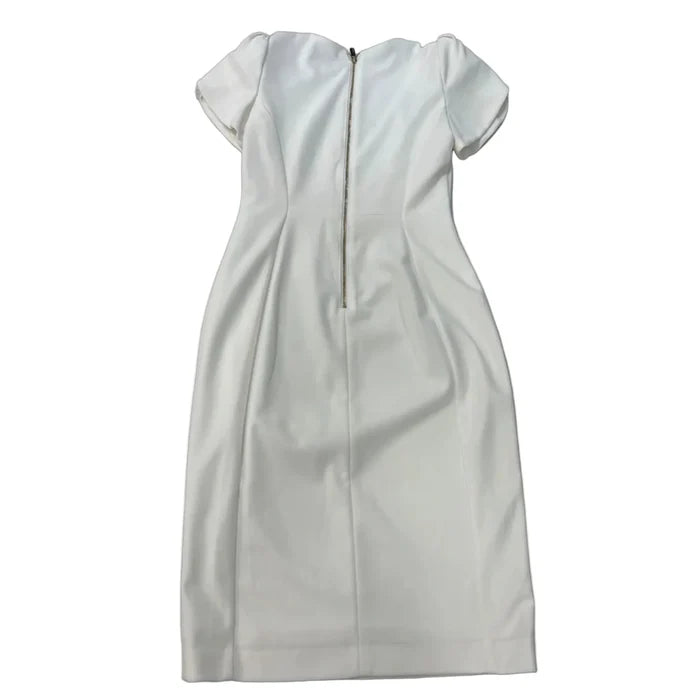 Dress Work By Calvin Klein In White, Size: 2