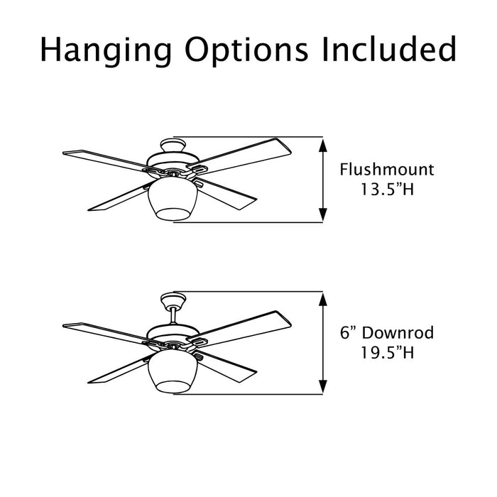 Eva Remote Controlled Chocolate Ribbed Glass Shaded 1-Light 52-Inch Ceiling Fan