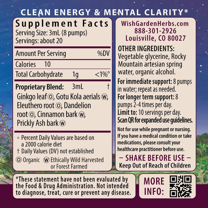 Genius Juice Cognitive Aid Ingredients & Supplement Facts