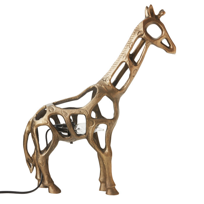 Giraffe 20 in. H Gold Sculptural Accent Lamp-Off