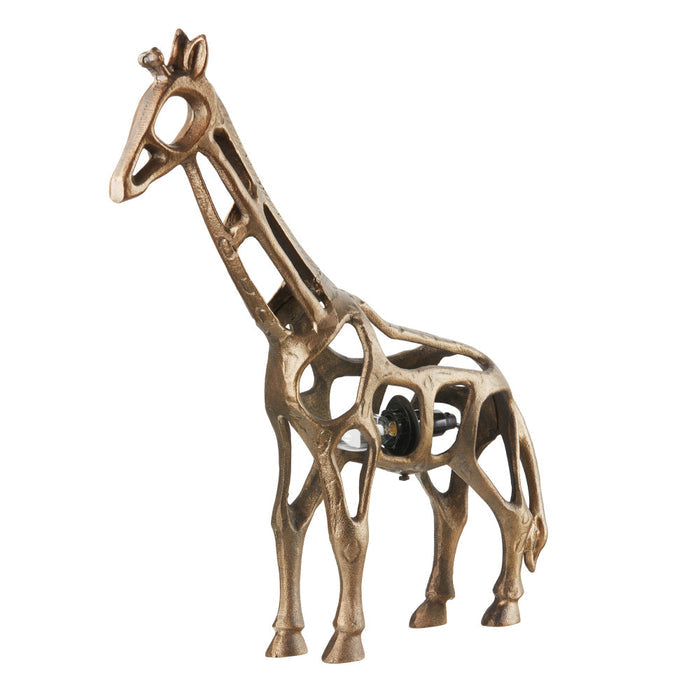 Giraffe 20 in. H Gold Sculptural Accent Lamp-Off