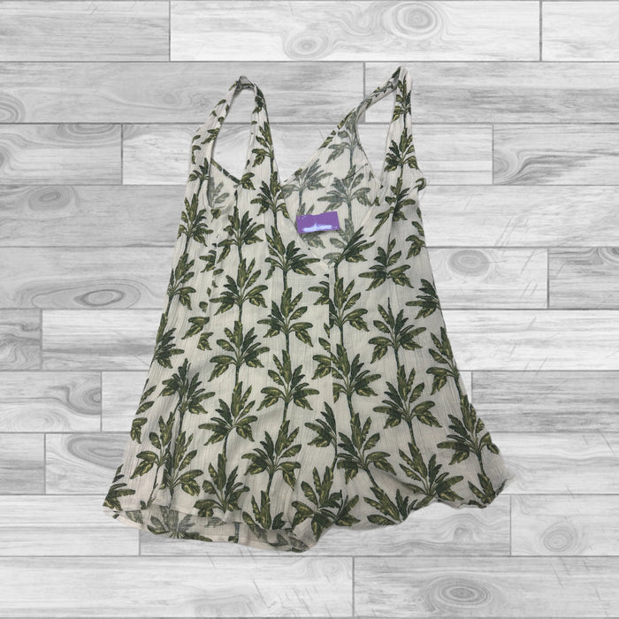 Green & White Top Sleeveless Mumu, Size S