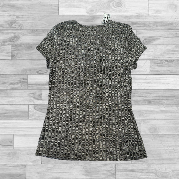 Grey Top Short Sleeve Poetry, Size L