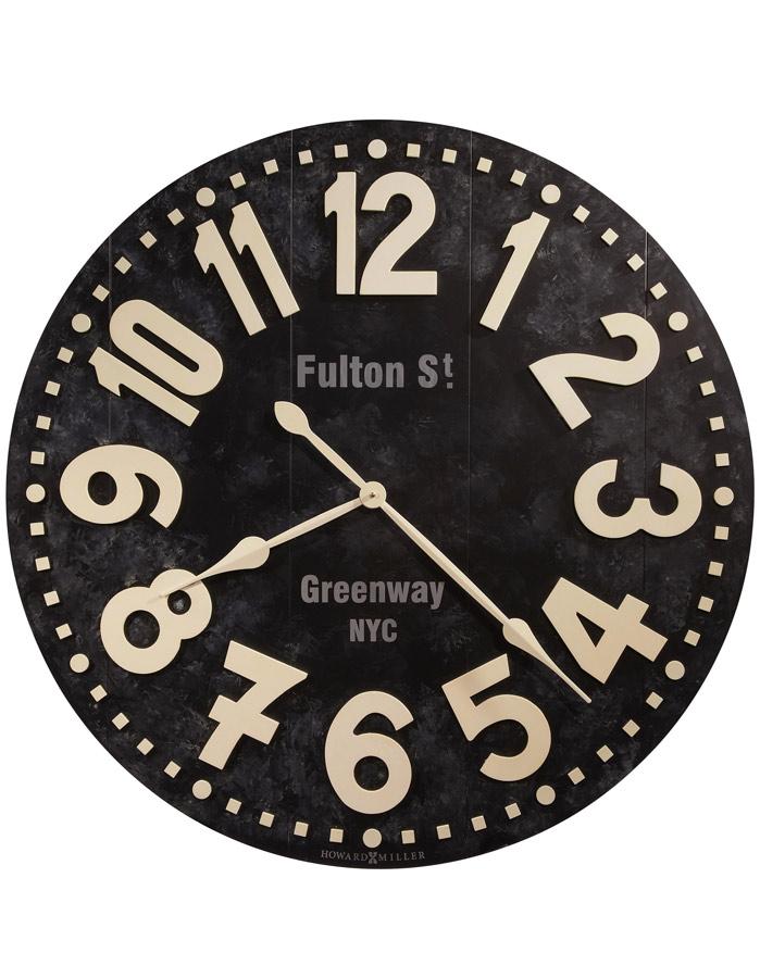 Howard Miller Fulton Street Oversized Wall Clock - Aged Black Dial - 625-557