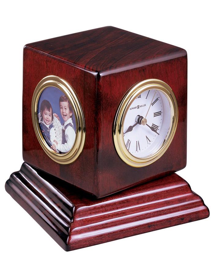 Howard Miller Reuben Cube Desk Clock - Picture, Time, Thermometer & Hygromter - 645-408_19ab6985-9478-4b84-b015-5cd1bbf7188d