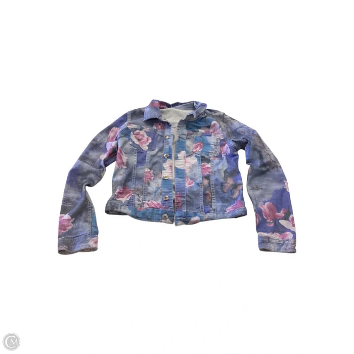Jacket Denim By Clothes Mentor In Floral Print, Size: S