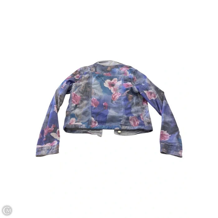 Jacket Denim By Clothes Mentor In Floral Print, Size: S