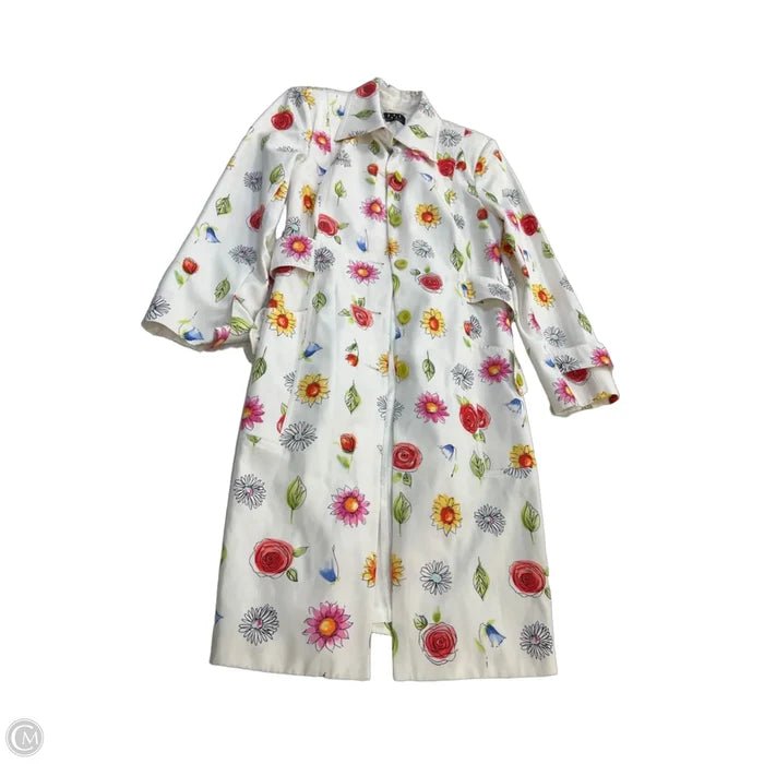Jacket Denim By David Meister In Floral Print, Size: 12