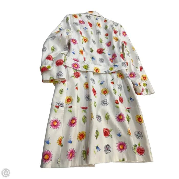 Jacket Denim By David Meister In Floral Print, Size: 12