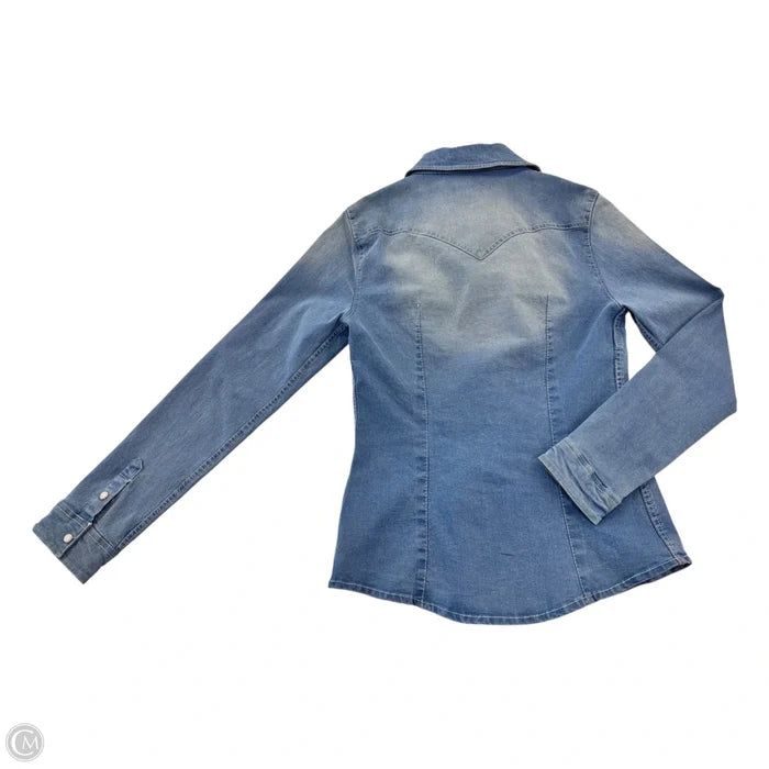 Jacket Denim By True Religion In Blue Denim, Size: S
