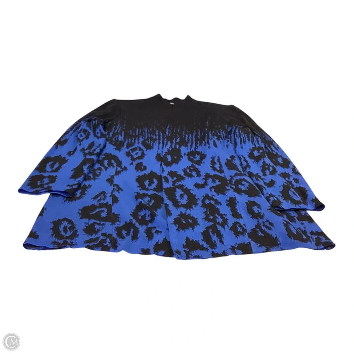 Jacket Other By Misook In Black & Blue, Size: 1x