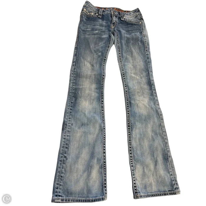 Jeans Boot Cut By Rock Revival In Blue Denim, Size: 4