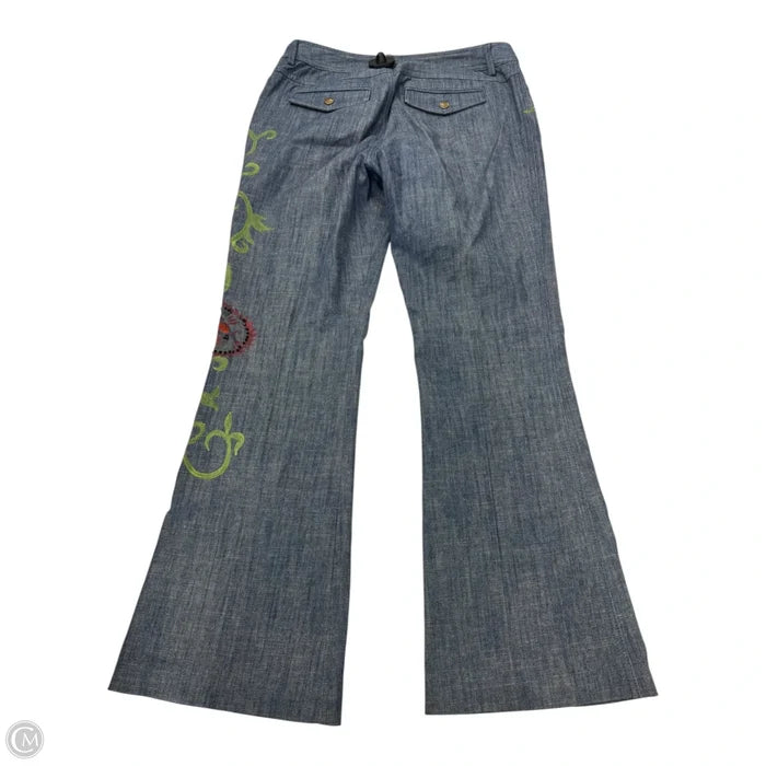 Jeans Flared By Dana Buchman In Floral Print, Size: 6p
