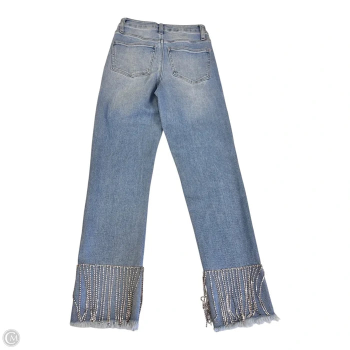 Jeans Straight By Forever 21 In Blue Denim, Size: 0