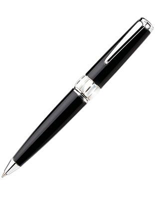 Jorg Gray Ballpoint Pen with Genuine Mother-of-Pearl Band - Chrome Accents - JG160