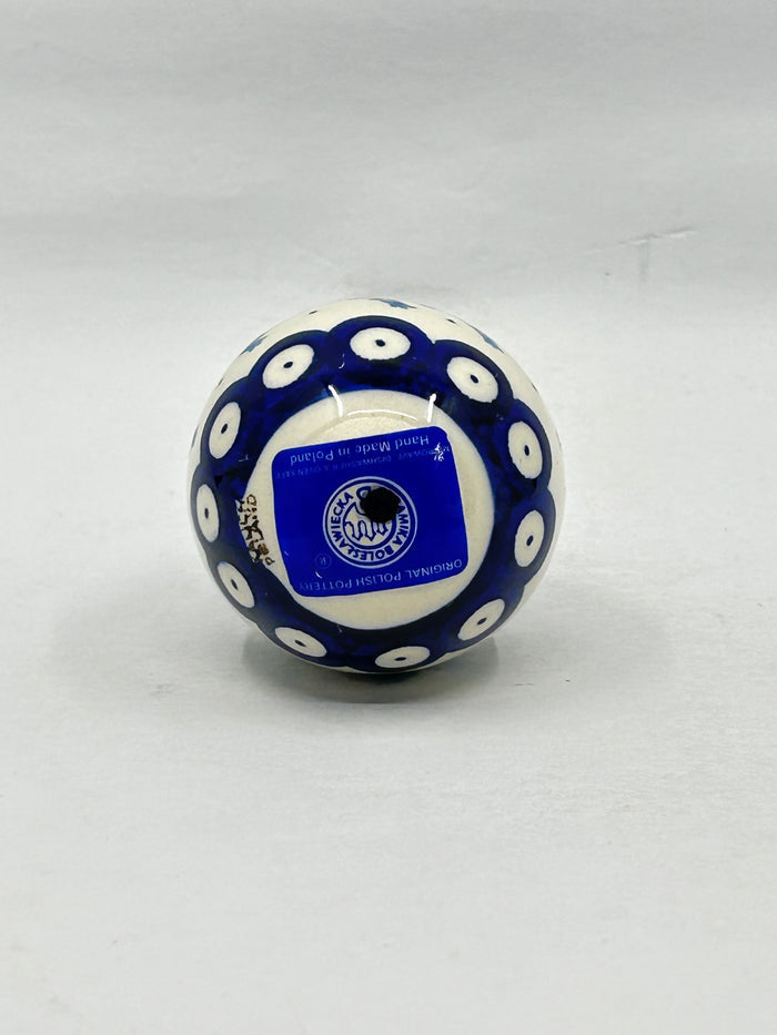 Kalich Stoneware Egg - Blue Dot with Tulips - Unikat