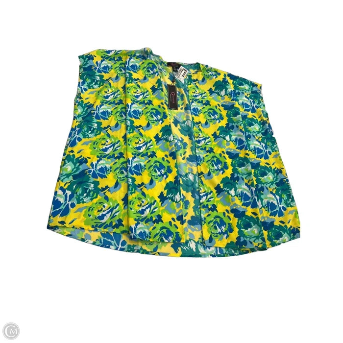 Kimono By Christian Siriano In Green & Yellow, Size: M