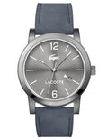 Lacoste Mens Metro Watch - Stainless Steel - Date - Gray Suede Leather Strap - 2010926