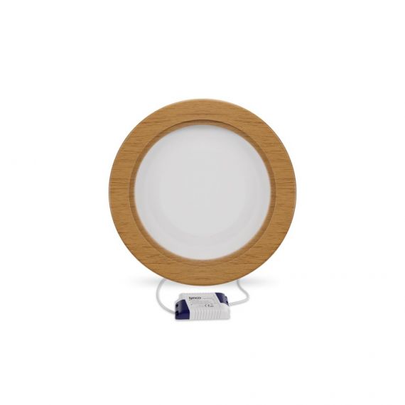 LYNCO Led panel 18W 4000K nadgradni krug dezen drvo
