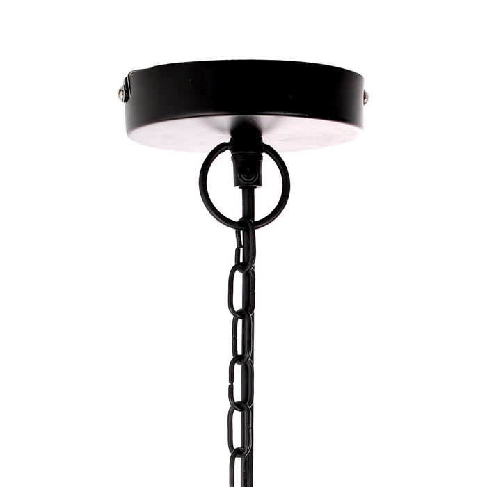 Magnolia 16.25"W Modern Black Abstract Globe Metal Pendant Light