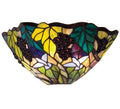 Meyda Tiffany Spiral Grape Wall Sconce - Stained Glass Spiral Grape Wall Sconce