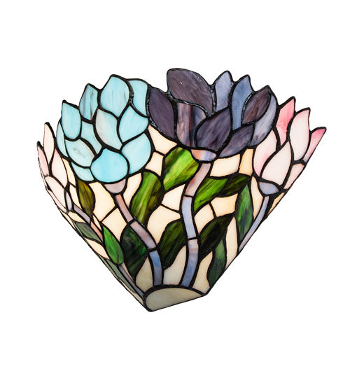 Meyda Tiffany Wisteria Wall Sconce - Stained Glass Wisteria Wall Sconce Side View