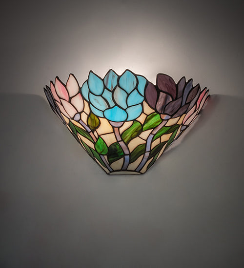 Meyda Tiffany Wisteria Wall Sconce - Stained Glass Wisteria Wall Sconce Room Setting