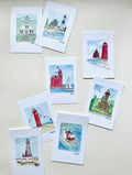 Michigan Lighthouse Watercolor Postcard Pack
