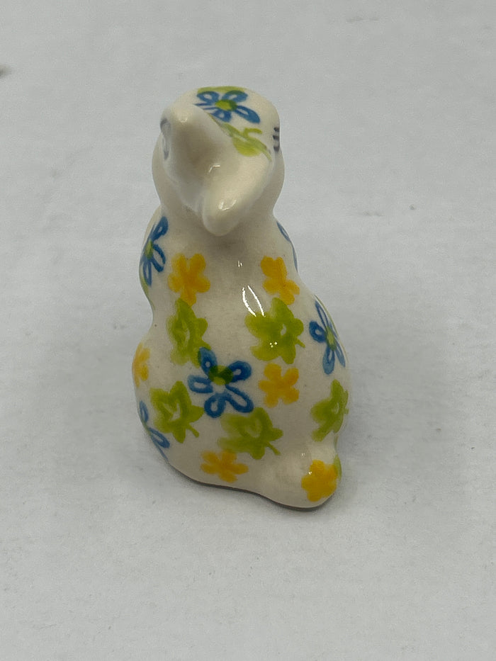 Mini Bunny with Carrot - Retro Blue Daisy - A1