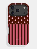 Mixed Pattern Blush And Brown Ultra Protective iPhone Case Phone Cases Skinnydip London