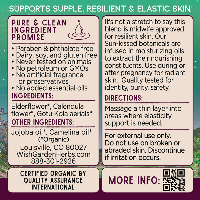 Pregnant Belly Skin Elasticity Oil Ingredients & Supplement Facts