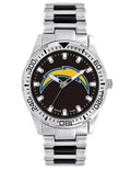 NFL Mens Los Angeles Chargers Heavy Hitter Watch - Bracelet Strap - Color Logo - XWM2579_242df77f-3bd5-4e1b-87ab-9477b2534812