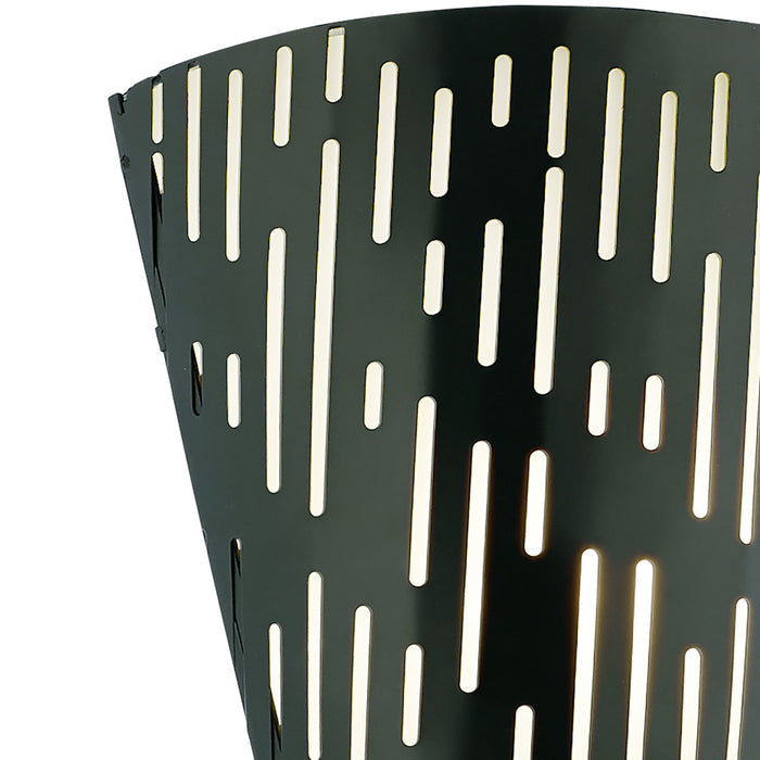 Noah Black Matte Metal Cone-Shaped Outdoor Wall Sconce