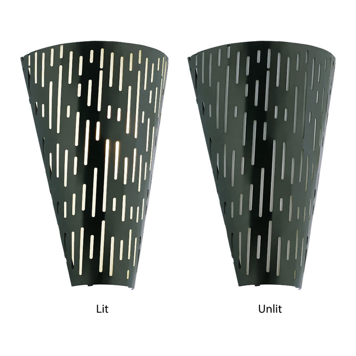 Noah Black Matte Metal Cone-Shaped Outdoor Wall Sconce