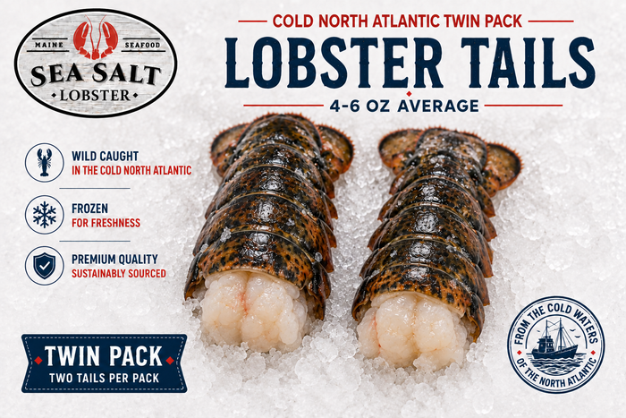North Atlantic lobster tails, twin pack