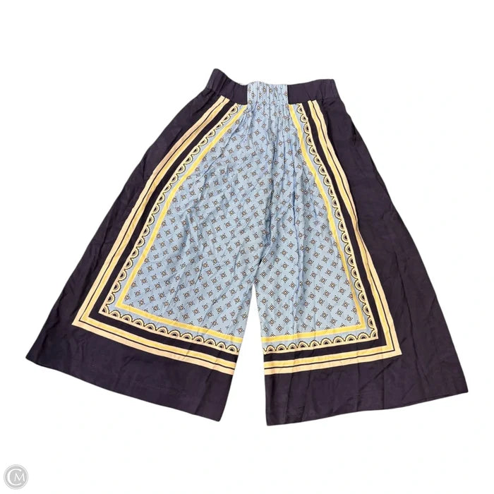 Pants Cropped By Maeve In Blue & Yellow, Size: Xs
