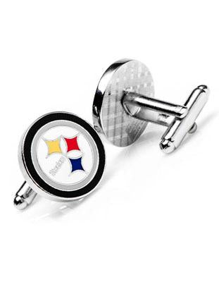 Pittsburgh Steelers Officially Licensed Cufflinks - Enamel Detail - Bullet Back - PD-PIT-SLA_6d68c392-1381-4daf-98d5-090d04dc34d0