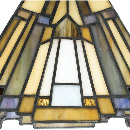 Quoizel Inglenook Rod Pendant - Stained Glass Inglenook Rod Pendant Shade Closeup