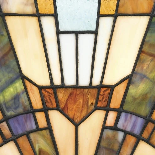 Quoizel Inglenook Sconce - Stained Glass Inglenook Sconce Shade Closeup