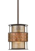 Quoizel Laguna Mica Pendant - Stained Glass Laguna Mica Pendant Turned On