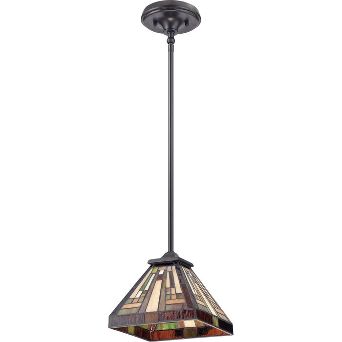 Quoizel Stephen Mini-Pendant Lamp - Stained Glass Stephen Mini-Pendant Lamp Turned Off